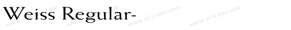 Weiss Regular字体转换